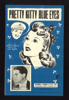 Sheet Music - "Pretty Kitty Blue Eyes" by Mann Curtis & Vic Mizzy - 1944; 1/01/1944; 6210 Sheet Music - "Pretty Kitty Blue Eyes" by Mann Curtis & Vic Mizzy - 1944; 1/01/1944; 6210