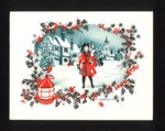 Christmas card - national savings stamps Christmas gift - town Cryer; 13165