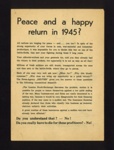 German propaganda leaflet - "Peace and a happy return in 1945 ?"; 5092
