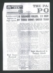Photocopy - Palestine police newspaper - half front page - march 1st 1948 - 28 soldiers killed by mine attack on a train; 1/03/1948; 34482