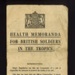 Leaflet - "Health memorada for British soldiers in tropics" - 1942; 1/01/1942; 5163 Leaflet - "Health memorada for British soldiers in tropics" - 1942; 1/01/1942; 5163