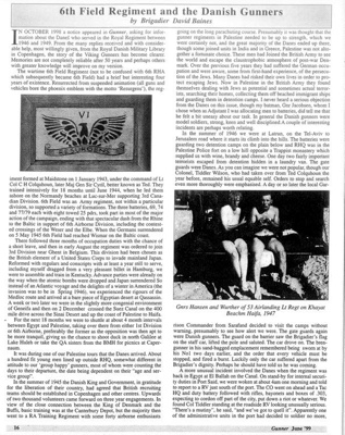 Article from 'Gunner' magazine relating to Danish military personnel who served alongside the British in Palestine - 1945-1948; 37816