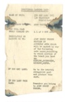 D-day individual landing card - 378 Coy R.A.S.C. - issued to Dvr Ron Marshall R.A.S.C.; 37434