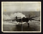 Photograph - rocket assisted take off by Barracuda aircraft from escort Carrier "H.M.S. Trumpeter"; 2658