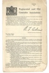 Army information leaflet - "Regimental and Old Comrades Associations" - War Office - February 1946; 1/02/1946; 36666