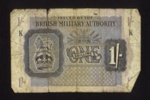 Bank note - British military authority - 1/- shilling note; 5356