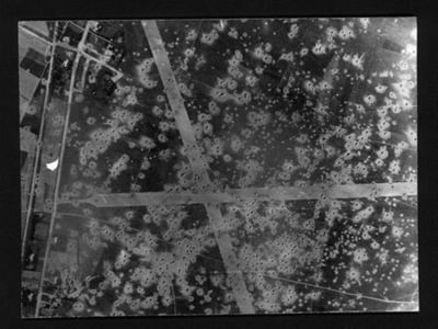 Photograph - R.A.F. Bomber Command blanket bombing of enemy airfields - 15/08/1944 - plus 3 photocopies; 15/08/1944; 4532 Photograph - R.A.F. Bomber Command blanket bombing of enemy airfields - 15/08/1944 - plus 3 photocopies; 15/08/1944; 4532