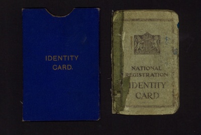 National registration identity card in blue holder - Harold E. Royle - 25/08/1943; 25/08/1943; 5547