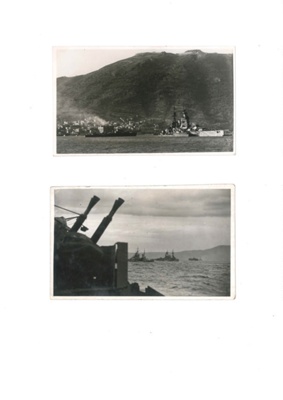 Photographs (5) - unidentified R.N. warships during "Operation torch" - North Africa - November 1942; 1/11/1942; 34754
