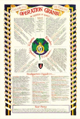 Poster - Operation Granby 20/10/90 - 20/03/91. Liberation of Kuwait. Queens Royal Irish Hussars ; 75043