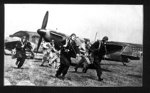 Photograph - R.A.F. pilots scramble during the Battle of Britain; 8999