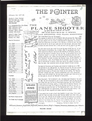 Photocopy of magazine - "The Pointer" - "The Plane Shooter" - U.S. Navy Armed Guard Service - 1987; 1/01/1987; 1966 Photocopy of magazine - "The Pointer" - "The Plane Shooter" - U.S. Navy Armed Guard Service - 1987; 1/01/1987; 1966
