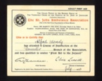 Certificate - St. John Ambulance Association - awarded to Alfred Moverly - "First aid to the injured" - July 1943; 1/07/1943; 5553 Certificate - St. John Ambulance Association - awarded to Alfred Moverly - "First aid to the injured" - July 1943; 1/07/1943; 5553