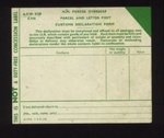Customs declaration form A.F.W. 5128 - H.M. Forces overseas; 2495