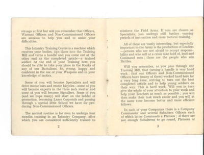 Booklet - "I.T.C. - the Durham Light Infantry" - brancepeth castle - 1940; 35619