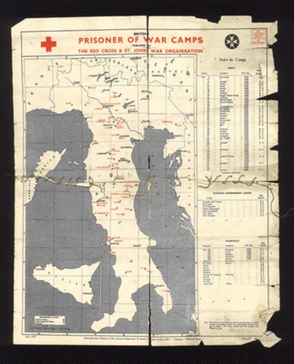 Map - British P.O.W. Camps in Germany & Italy - the Red Cross & St. John War Organisation - September 1943; 1/09/1943; 5825