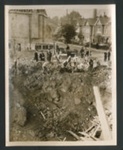 Official copyrighted war photograph- 15th August 1940- bomber wreckage amongst debris of damaged house; 56546 Official copyrighted war photograph- 15th August 1940- bomber wreckage amongst debris of damaged house; 56546