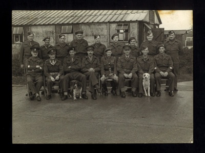 Group photographs (3) - original Eden Camp wartime officers & N.C.O's - with manuscript notes & photographic negative; 2056