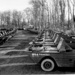 Photograph - U.S. war material for the invasion of Europe - amphibious jeeps parked in rows; 2637