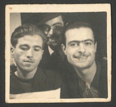 Photograph - three Italian P.O.W.s - Ricordo di Antonio - 30/09/1943; 30/09/1943; 2855