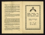Civil Defence information leaflet no: 1 - "Some Things you Should Know if War Should Come" - July 1939; 1/07/1939; 1773 Civil Defence information leaflet no: 1 - "Some Things you Should Know if War Should Come" - July 1939; 1/07/1939; 1773