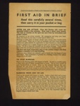 Leaflet - Ministry of Health - "First aid in brief" - June 1940; 1/06/1940; 5270 Leaflet - Ministry of Health - "First aid in brief" - June 1940; 1/06/1940; 5270