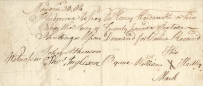 Promisory notes (3) - Forerunner of clearing bank cheques - notes dated 1793, 1800 & 1802; 1793 1800 & 1802; 37976
