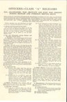 Information leaflet - "Officers - Class "A" releases - pay - allowances - war gratuity - post war credits etc; 35964