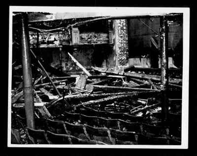 Official copyrighted war photograph- 26th October 1940- London theatre destroyed in air raid; 56480 Official copyrighted war photograph- 26th October 1940- London theatre destroyed in air raid; 56480