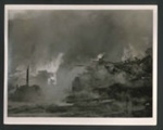 Official copyrighted war photograph - 2nd July 1940 - buildings ablaze at the evacuation of Brest; 56580