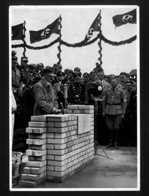 Photographs (3) - Adolf Hitler (2) & unidentified Hitler lookalike in S.S. uniform (1); 5004