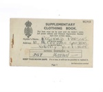 Board of Trade Supplementary Clothing Book - Reginald Parsons - Whitby; 36178 Board of Trade Supplementary Clothing Book - Reginald Parsons - Whitby; 36178