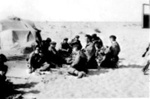Photograph - four patrols from 16 independent Parachute Signals Squadron meet in desert off Red Sea for supplies - 1953; 1/01/1953; 37878
