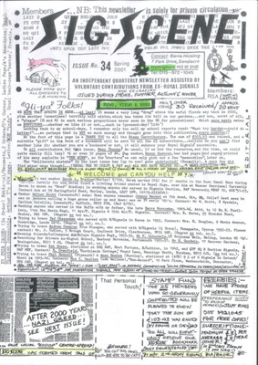 Copy of sig scene - newsletter of ex Royal Signals personnel - no: 34 - spring 2001; 35704 Copy of sig scene - newsletter of ex Royal Signals personnel - no: 34 - spring 2001; 35704
