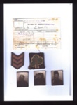 Photocopied record of service card, The Oak badge & photographs of Private  Thomas Packer, solider in the R.A.M.C. ; 79125 Photocopied record of service card, The Oak badge & photographs of Private  Thomas Packer, solider in the R.A.M.C. ; 79125