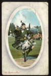 Post card - kilted Scot performing Highland dance - Franked "29 Dec 16"; 29/12/1916; 5839