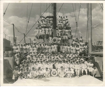 Group photograph - ship's company "H.M.S. Athene"; 35735 Group photograph - ship's company "H.M.S. Athene"; 35735