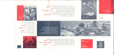 Recruiting pamphlet - "The army cadet force"; 35084 Recruiting pamphlet - "The army cadet force"; 35084