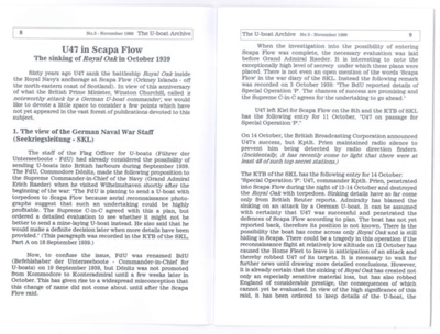 Copy of "The U-boat archive" newsletter no: 3 - November 1999; 1/11/1999; 32356