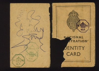 National registration identity card - Edith A. Ruston - Malton - 23/05/1940; 23/05/1940; 5155
