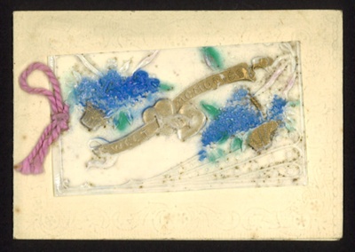 Christmas card to Violet Bell - nurse, from her parents. Milton series; 68869