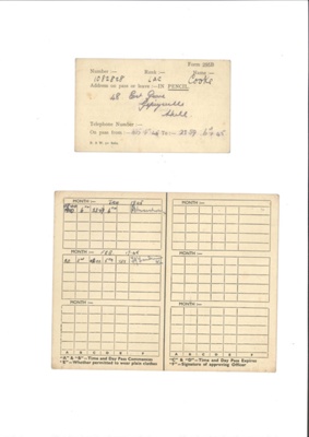 Miscellaneous R.A.F. discharge papers - lac W.E. Cooke R.A.F. - 1945; 34715 Miscellaneous R.A.F. discharge papers - lac W.E. Cooke R.A.F. - 1945; 34715