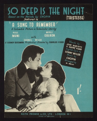 Sheet Music - "So Deep Is the Night" Based On the Melody by Chopin - Words by Jean Marietti - Andre Viand - Sonny Miller - 1939; 1/01/1939; 6262