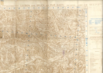 Military map - Austria - "Leoben und Bruck" - 1945; 1/01/1945; 34948 Military map - Austria - "Leoben und Bruck" - 1945; 1/01/1945; 34948