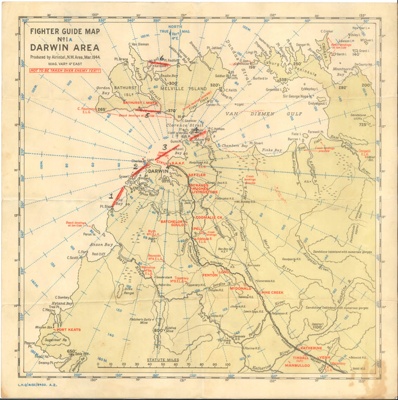 Map - R.A.A.F. Fighter Guide Map - Darwin area - Australia - March 1944 - Sheet No: 1a; 1/03/1944; 36874
