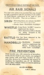 Leaflet - Air Raid Signals - Driffield Urban District Council; 83735