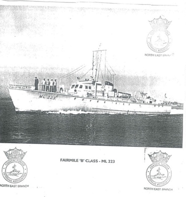 Copies (7) of photograph - motor launch ml 223 - Fairmile "B" class; 36443