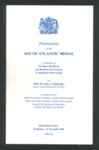 Presentation programme of the South Atlantic Medal ; 79687