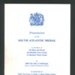 Presentation programme of the South Atlantic Medal ; 79687 Presentation programme of the South Atlantic Medal ; 79687