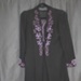 Ladies 2 piece - dress & jacket. black with pink and blue beading detail; 75267